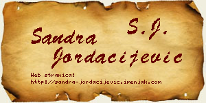 Sandra Jordačijević vizit kartica